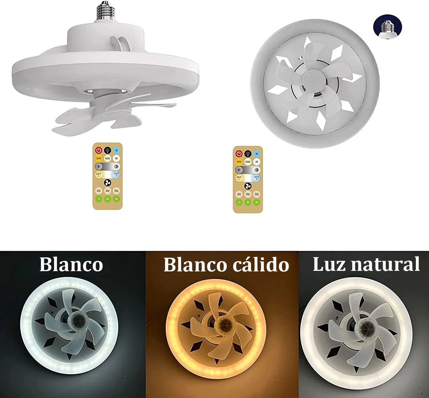 Ventilator cu bec LED